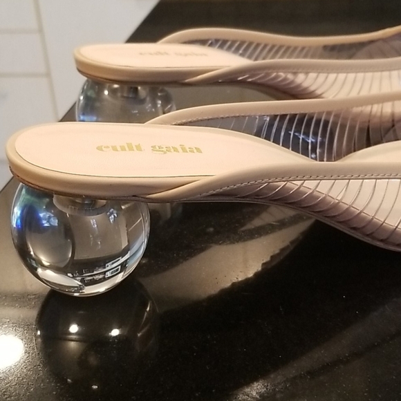 Cult Gaia Silver and Cream Mules - Picture 14 of 16